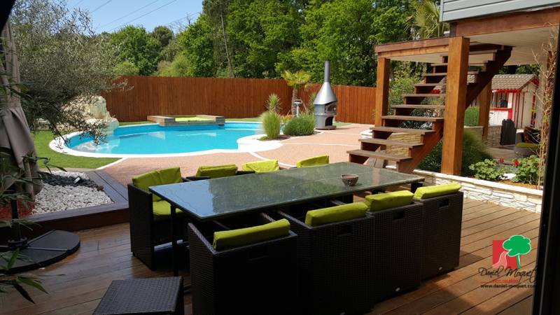 Aménagement Extérieur Tour de piscine en hydrostar résine de Daniel Moquet sur Aix-en-Provence