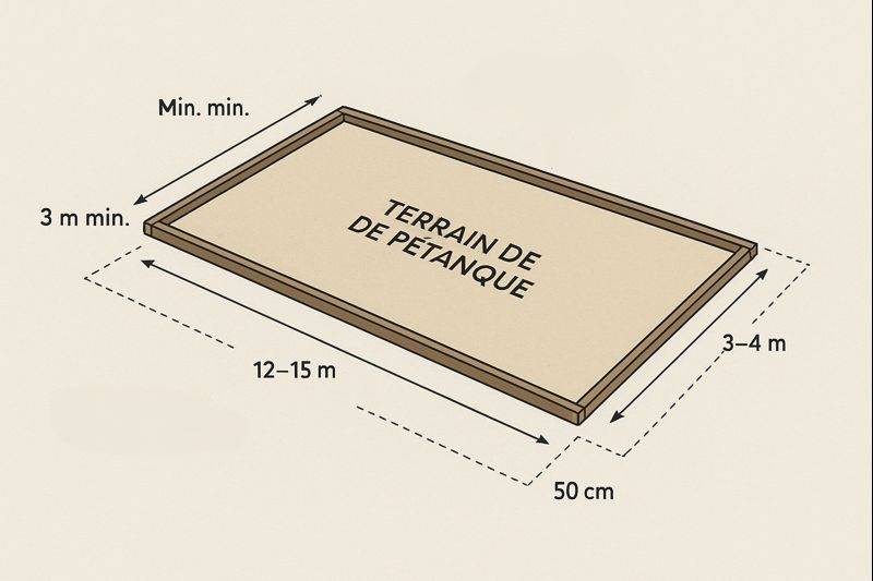 Dimension du terrain de pétanque : quelle taille minimum ou maximum choisir pour votre jardin à Aix-en-Provence ?